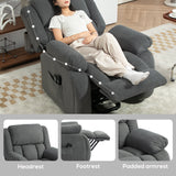 Velvet Recliner Chair 93cm Wide With Footrest - Velmora