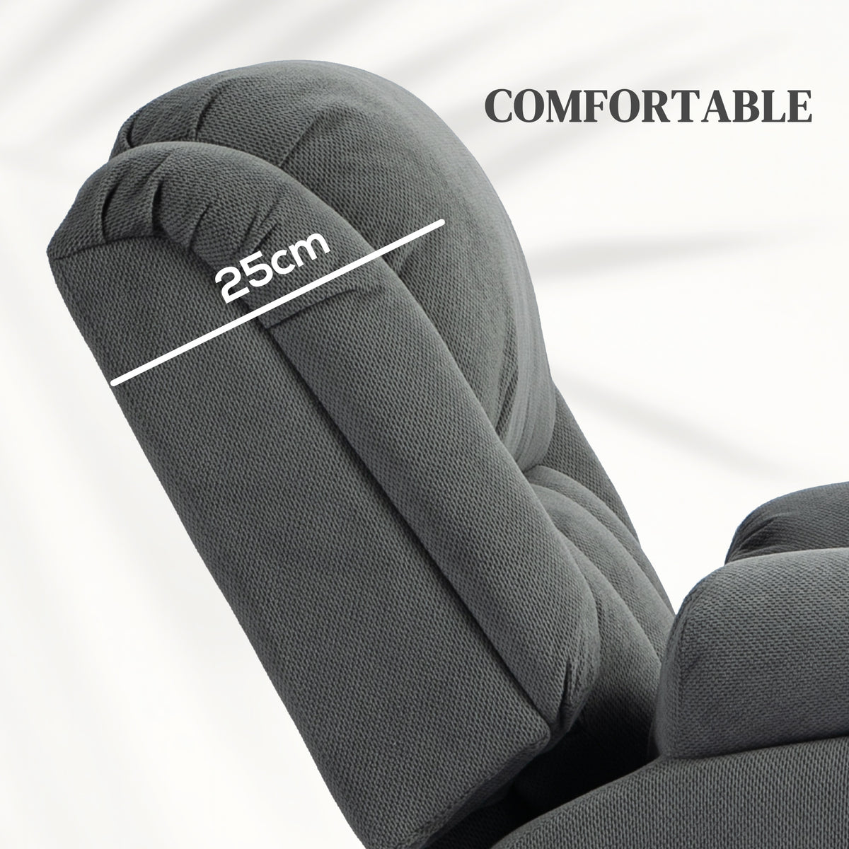 Velvet Recliner Chair 93cm Wide With Footrest - Velmora