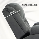 Velvet Recliner Chair 93cm Wide With Footrest - Velmora