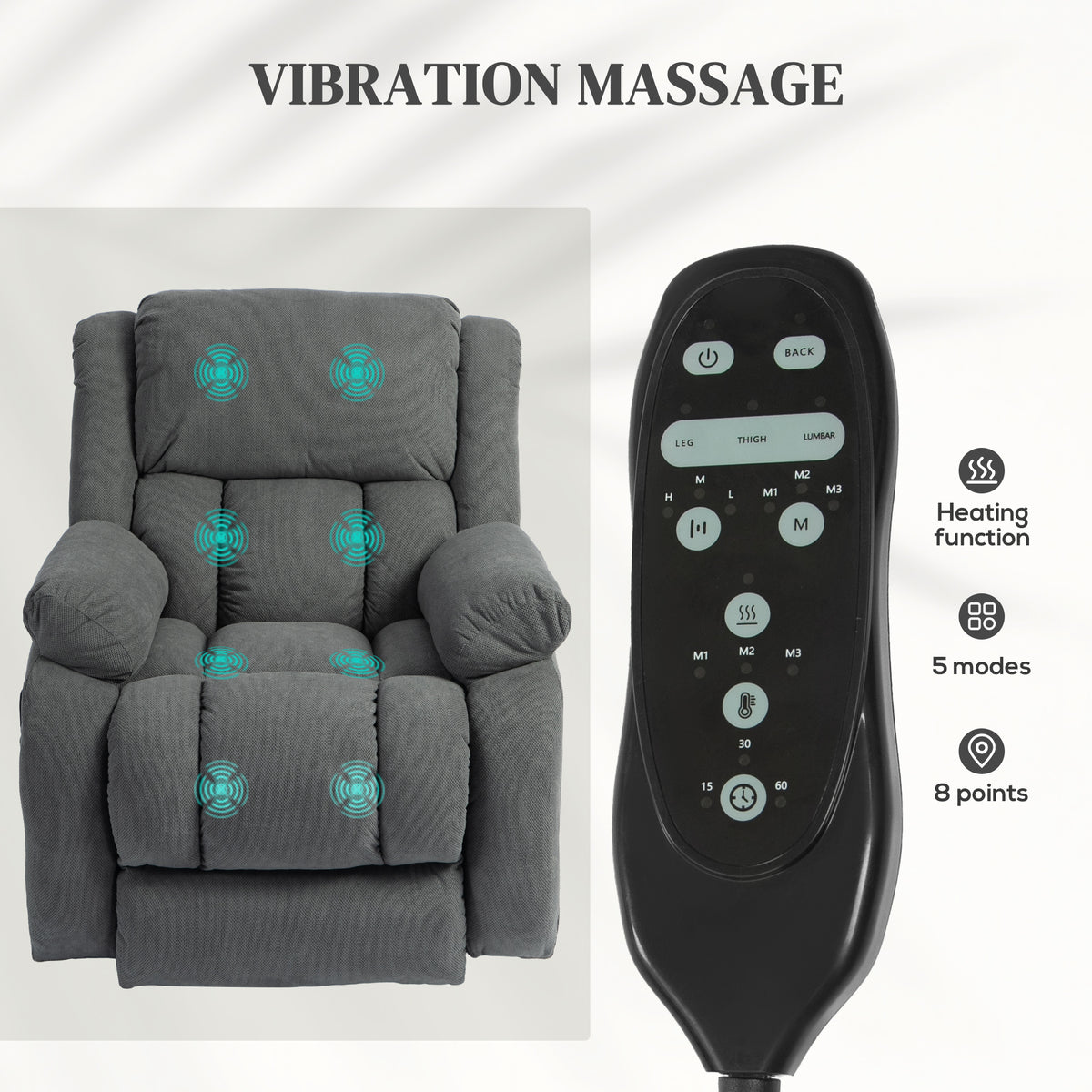Velvet Recliner Chair 93cm Wide With Footrest - Velmora