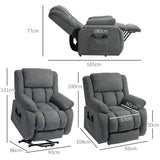 Velvet Recliner Chair 93cm Wide With Footrest - Velmora