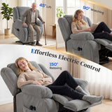 Velvet Recliner Chair 93cm Wide With Footrest - Velmora