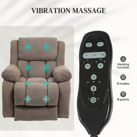 Velvet Recliner Chair 93cm Wide With Footrest - Velmora