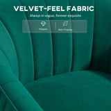 Velvet Shell Back Accent Chair 71cm Wide - Velmora