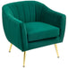 Velvet Shell Back Accent Chair 71cm Wide - Velmora