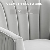 Velvet Shell Back Accent Chair 71cm Wide - Velmora