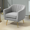Velvet Shell Back Accent Chair 71cm Wide - Velmora