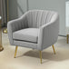 Velvet Shell Back Accent Chair 71cm Wide - Velmora