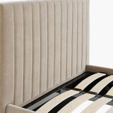 Velvet Single Ottoman Storage Bed - Berlin