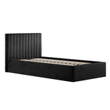 Velvet Single Ottoman Storage Bed - Berlin