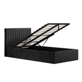 Velvet Single Ottoman Storage Bed - Berlin