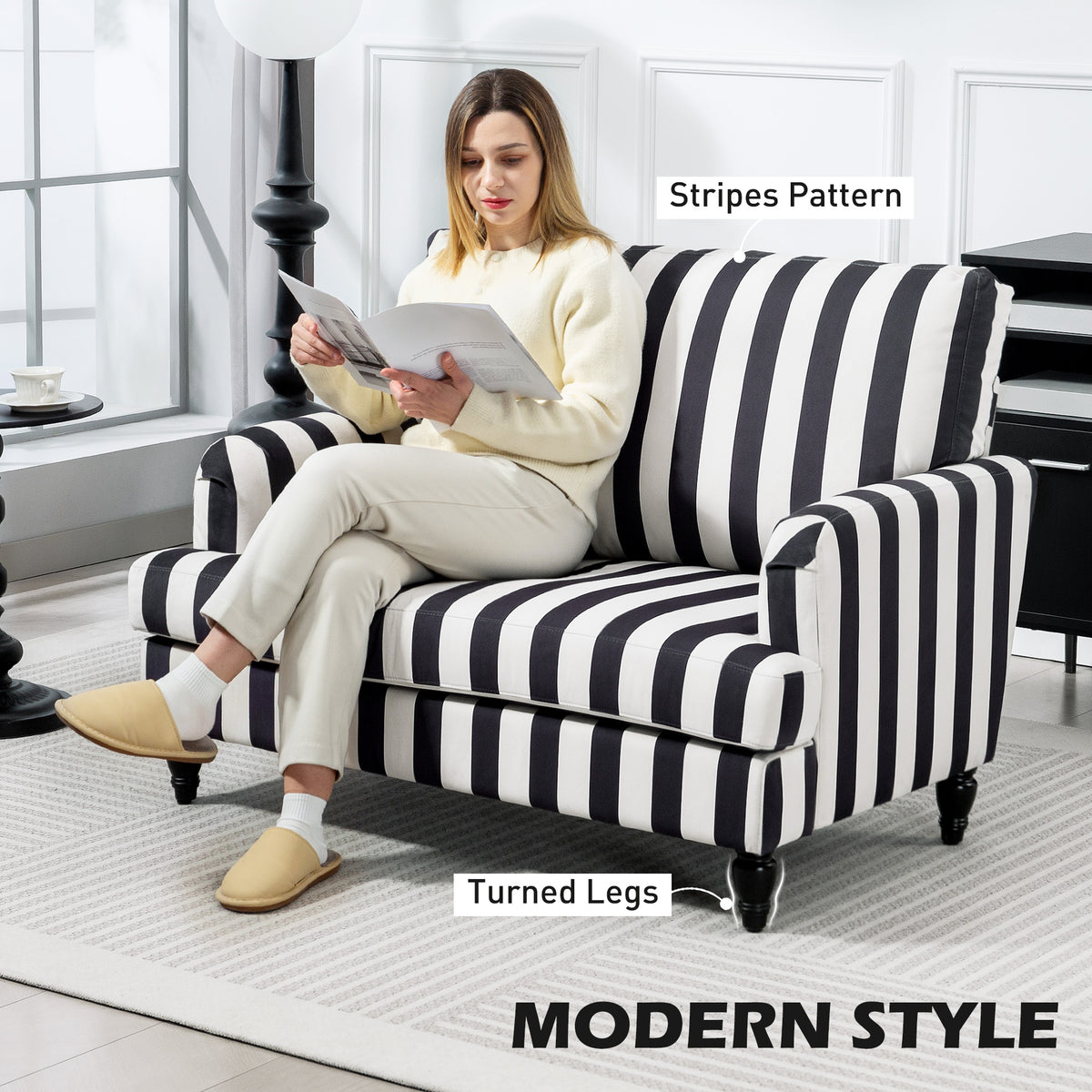 Velvet Single Sofa Armchair 115cm Wide - Velmora