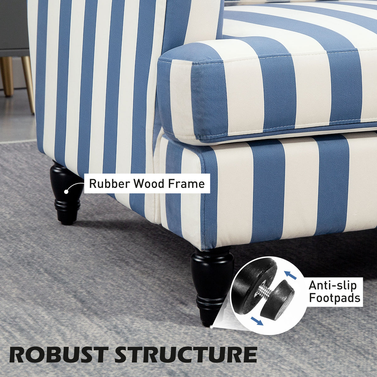 Velvet Single Sofa Armchair 115cm Wide - Velmora