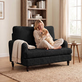 Velvet Single Sofa Armchair 115cm Wide - Velmora