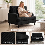 Velvet Single Sofa Armchair 115cm Wide - Velmora
