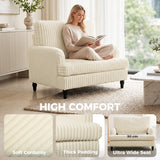 Velvet Single Sofa Armchair 115cm Wide - Velmora