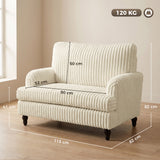Velvet Single Sofa Armchair 115cm Wide - Velmora