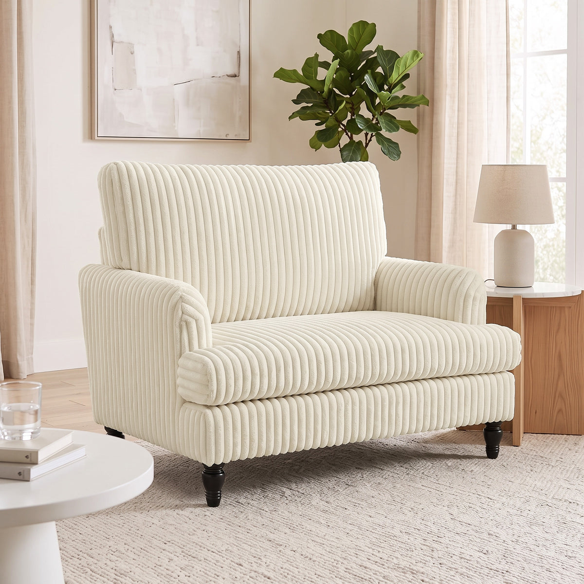 Velvet Single Sofa Armchair 115cm Wide - Velmora