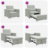 Velvet Sofa Bed 1 Seater 90cm Wide - Vantage Home