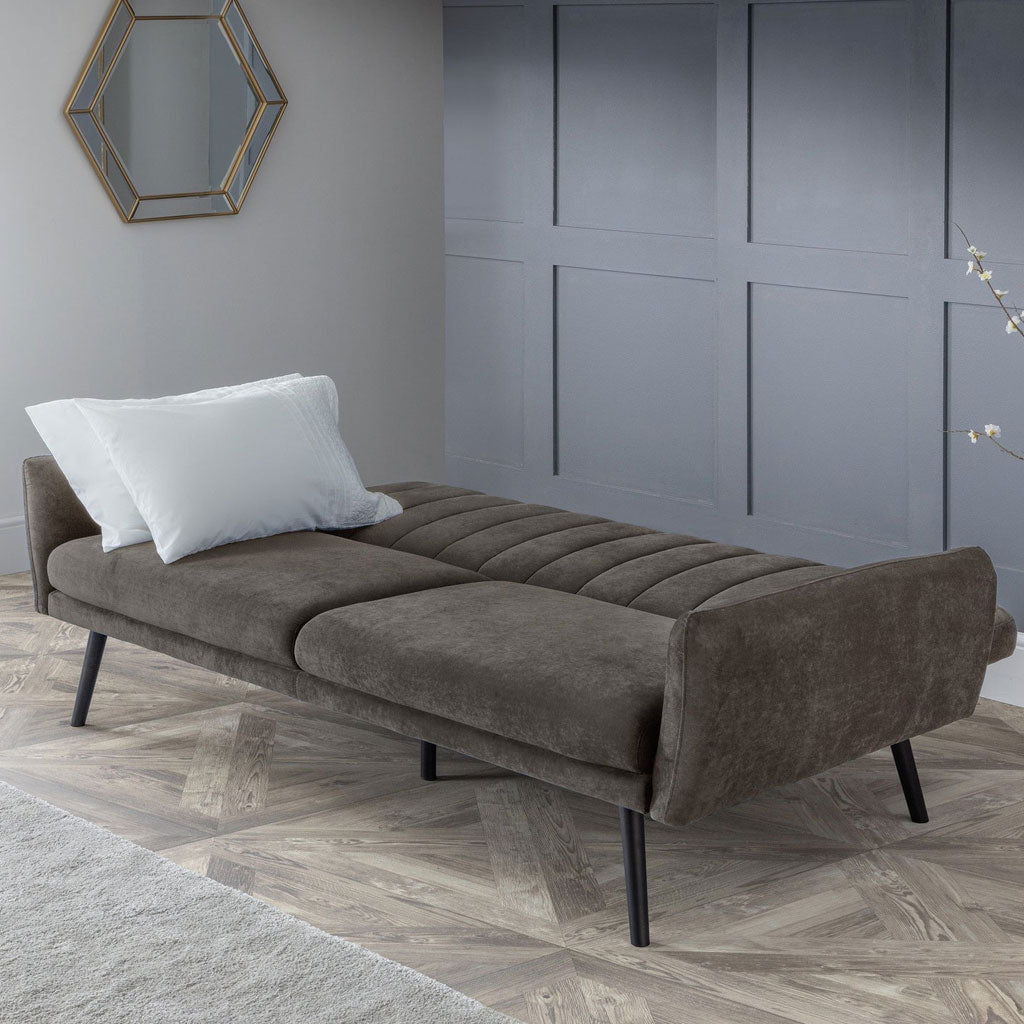 Velvet Sofa Bed 208cm Wide - Afina