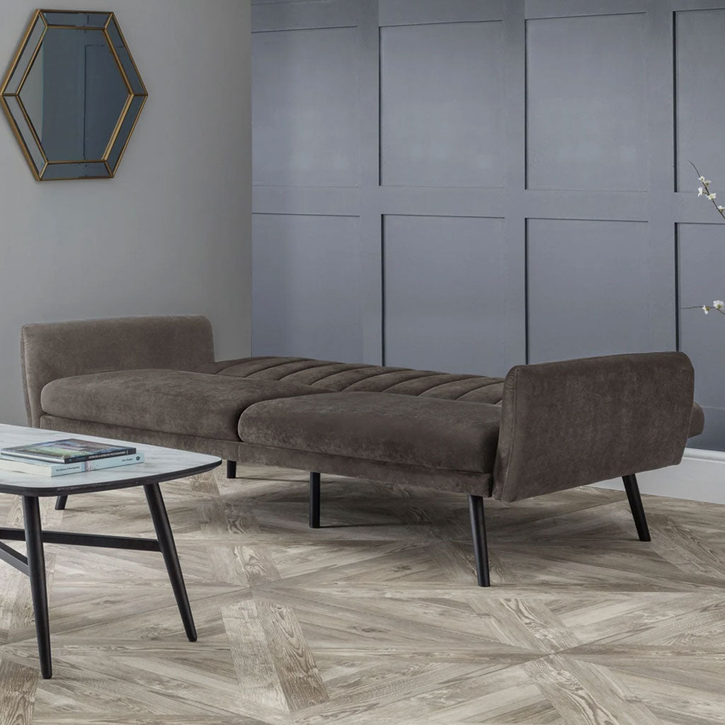 Velvet Sofa Bed 208cm Wide - Afina