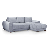 Velvet Sofa Bed Universal Corner - Azzuro