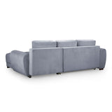 Velvet Sofa Bed Universal Corner - Azzuro