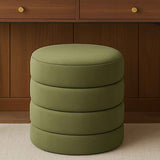 Velvet Stool 44cm Wide Round - Ripple