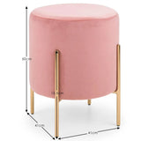 Velvet Stool With Gold Legs - Harrogate