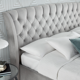 Velvet Storage Double Bed With 4 Drawers - Newton