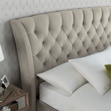 Velvet Storage Double Bed With 4 Drawers - Newton