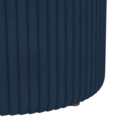 Velvet Storage Ottoman 36cm Wide Round - Velmora