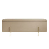 Velvet Storage Ottoman - Lola