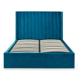 Velvet Super King Size Ottoman Storage Bed - Langham