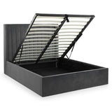 Velvet Super King Size Ottoman Storage Bed - Langham