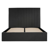 Velvet Super King Size Ottoman Storage Bed With Tall Headboard - Berlin