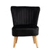 Velvet Tub Chair 60cm Wide With Wooden Legs - Kensington Home