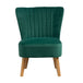 Velvet Tub Chair 60cm Wide With Wooden Legs - Kensington Home
