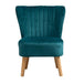Velvet Tub Chair 60cm Wide With Wooden Legs - Kensington Home