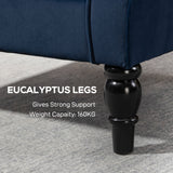 Velvet Wingback Occasional Chair 74cm Wide - Velmora