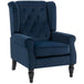 Velvet Wingback Occasional Chair 74cm Wide - Velmora
