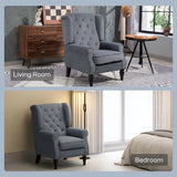 Velvet Wingback Occasional Chair 74cm Wide - Velmora