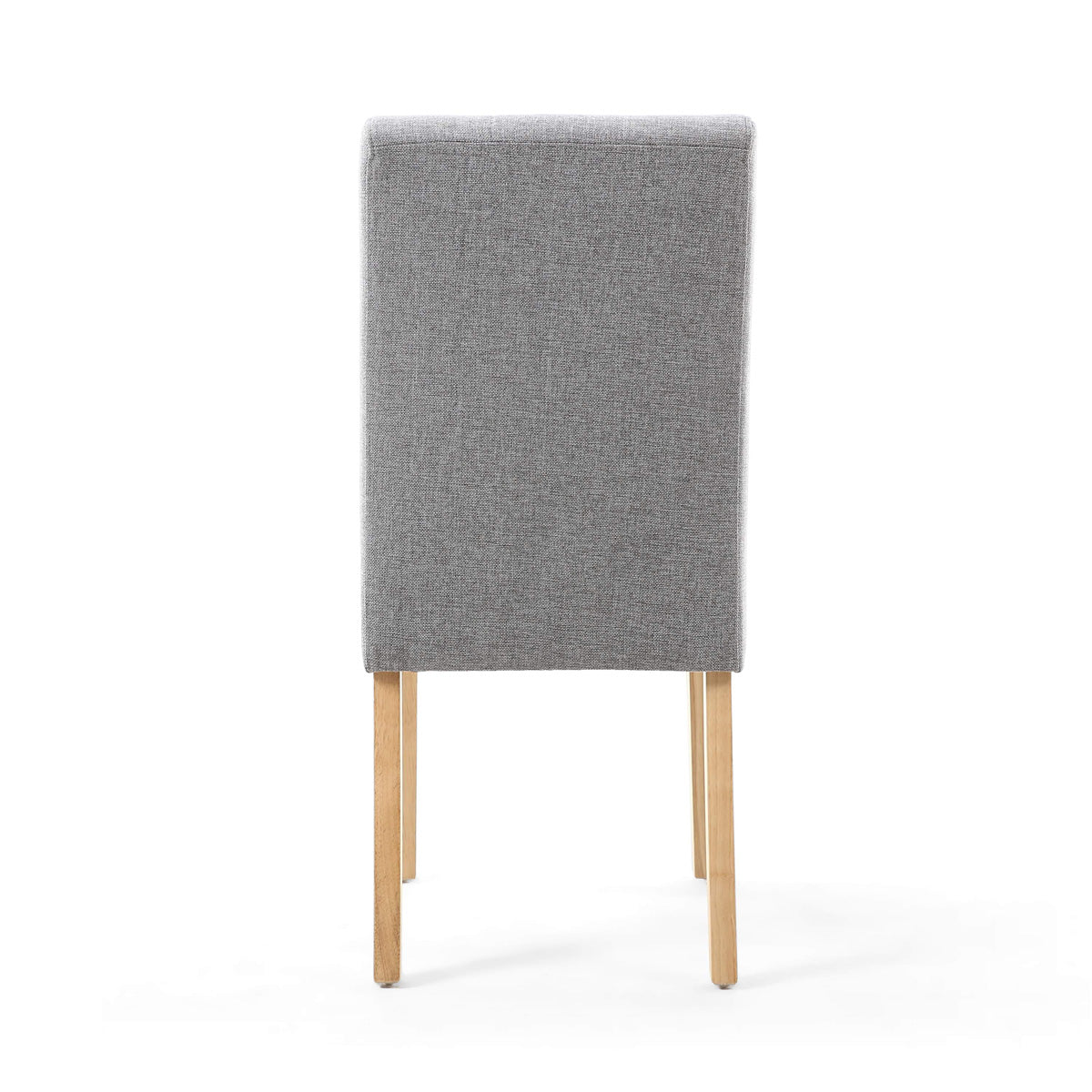 Waffle Linen Effect Fabric Dining Chairs in Set Of 2 With Natural Legs - Moseley