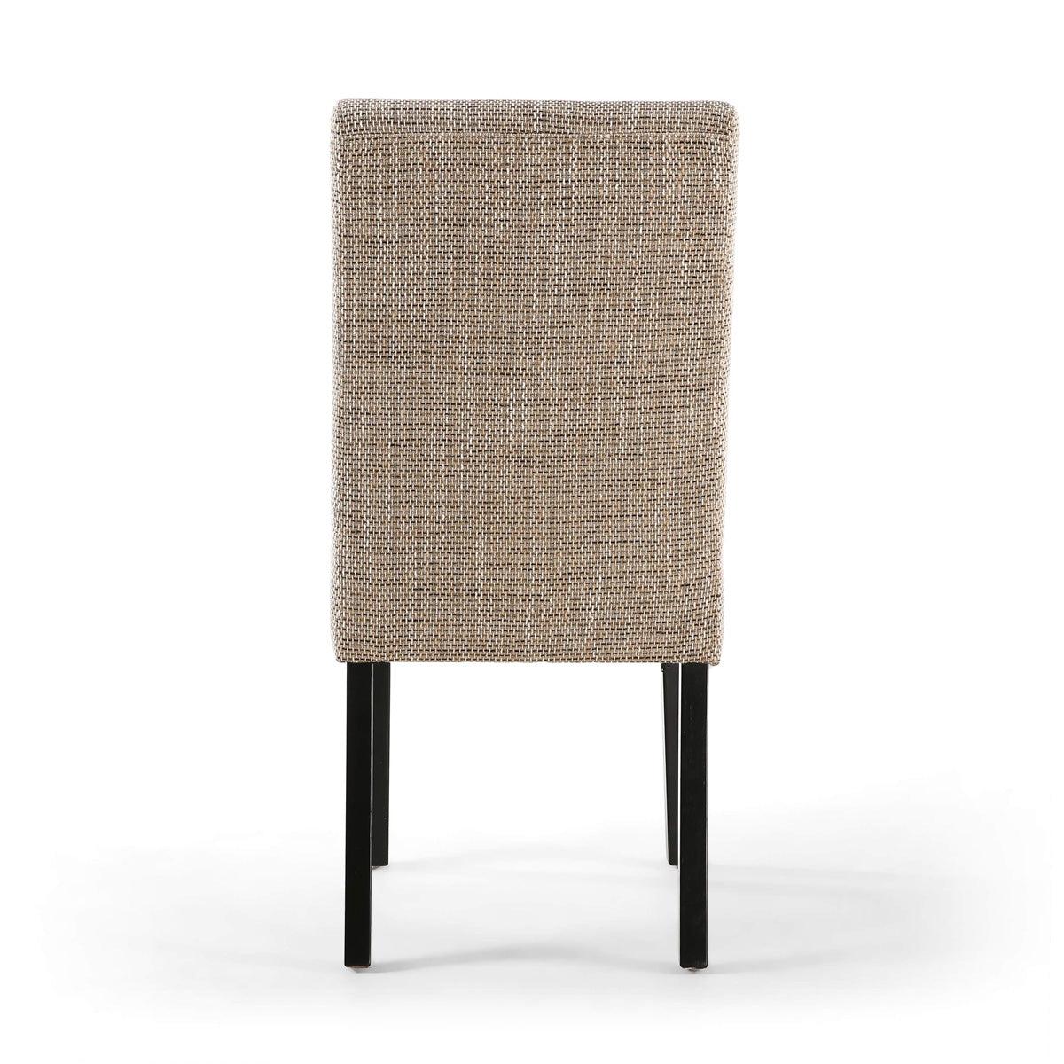 Waffle Tweed Fabric Dining Chairs in Set Of 2 With Black Legs - Moseley