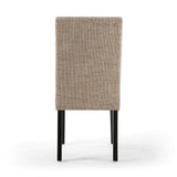 Waffle Tweed Fabric Dining Chairs in Set Of 2 With Black Legs - Moseley