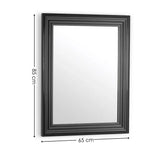 Wall Mirror 85cm High With Wooden Frame - Tokyo