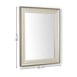 Wall Mirror 85cm High With Wooden Frame - Tokyo