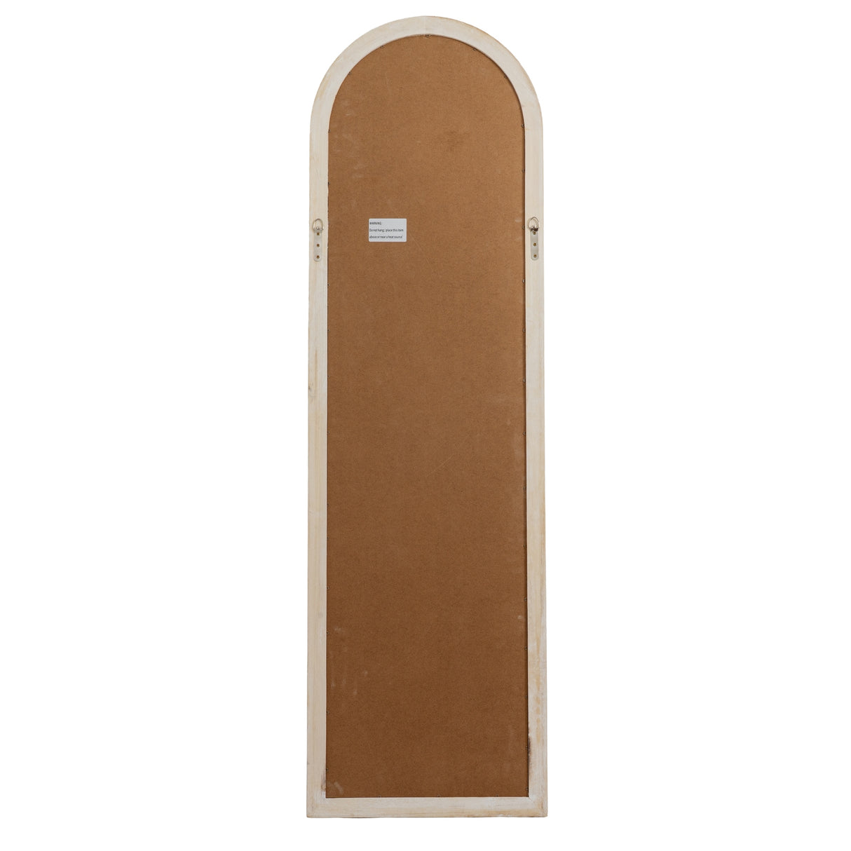 Wall Mirror Arched Window Design Tall In Washed Wooden Frame - Wakefield