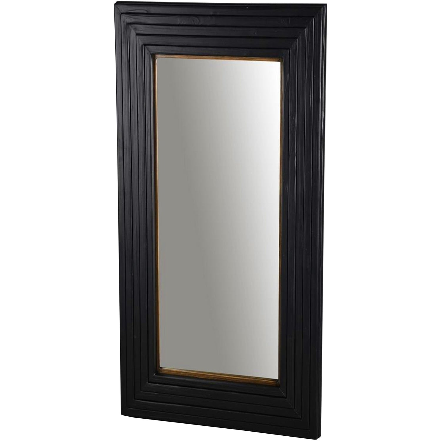 Wall Mirror In Black Wooden Frame - Lennox