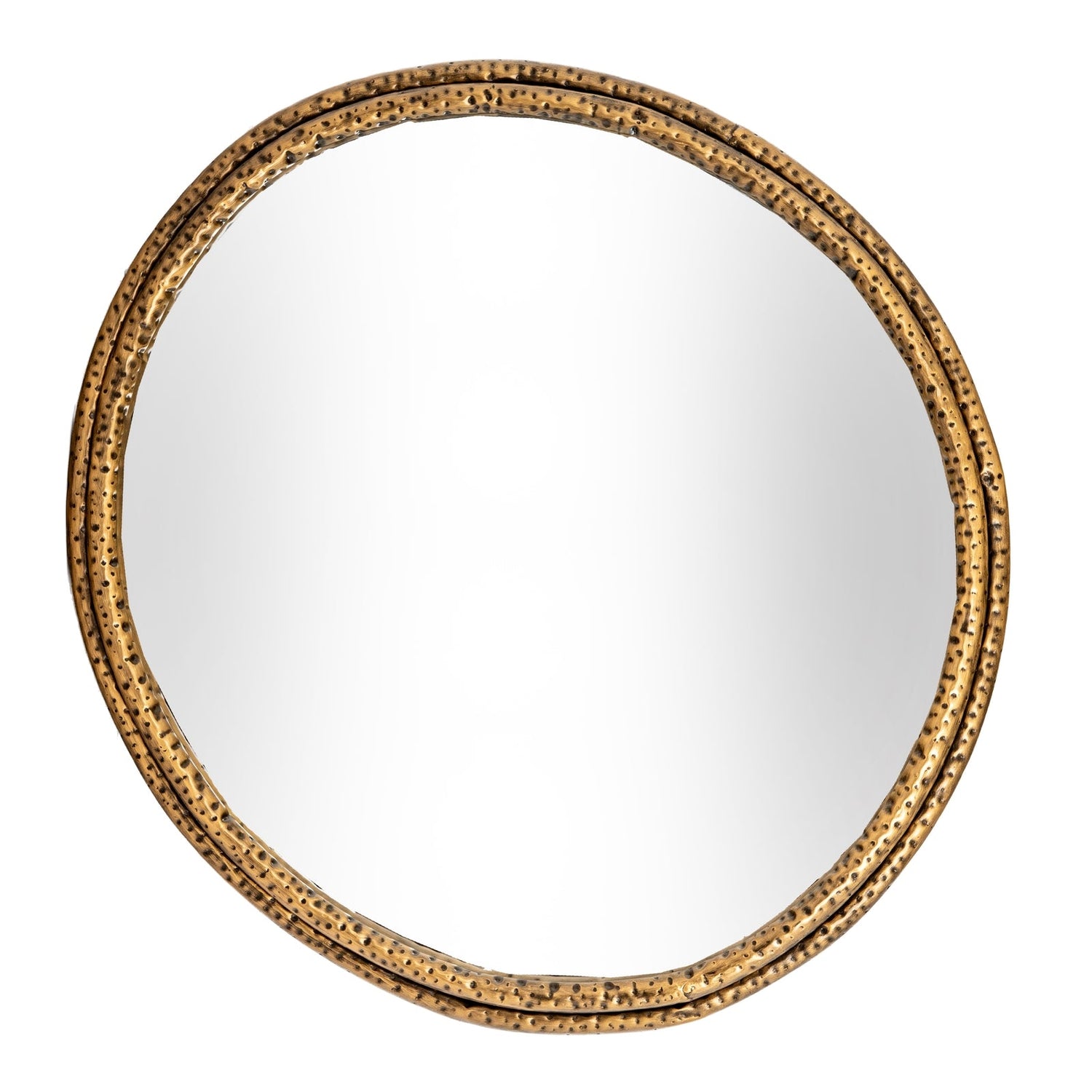 Wall Mirror Large In Gold Dimpled Frame - Nahla